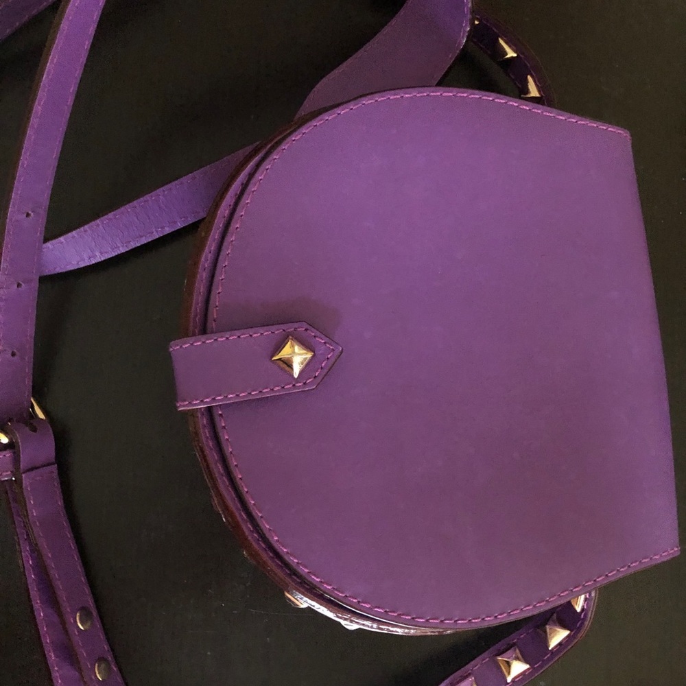Rebecca Minkoff purple studded Skylar crossbody